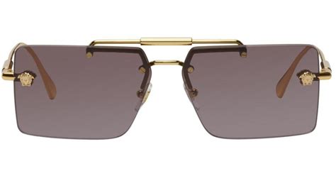 versace mens rimless sunglasses|versace rimless glasses men's.